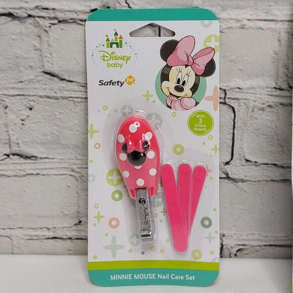 SAFETY 1ST MINNIE MOUSE BRUSH, COMB, NAIL CLIPPERS, FILES, & CAR SIGN - Picture 8 of 16